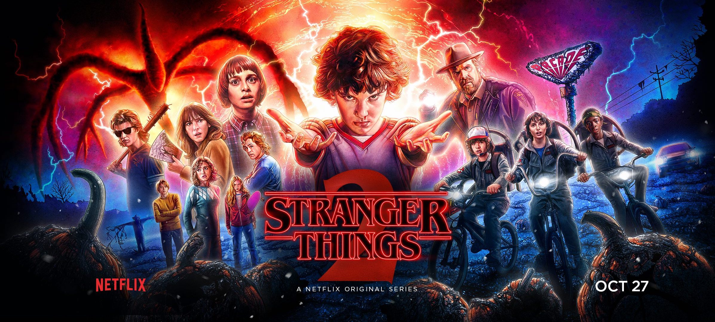 STRANGER THINGS: SEASON 2 brings the same great 80's nostalgia with mediocre plotting ...2394 x 1080