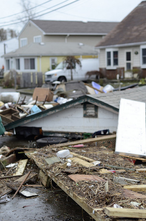 Hurricane Sandy Aftermath in Lindenhurst, Long Island