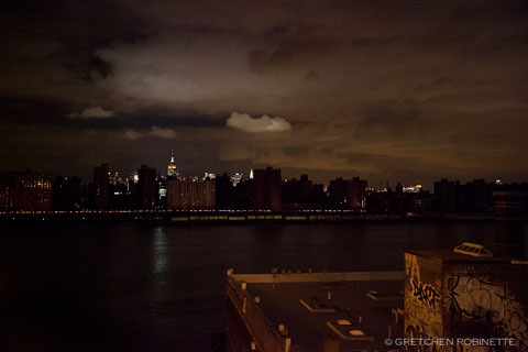 Blackout in Lower Manhattan and East River Crossings in the wake of Hurricane Sandy
