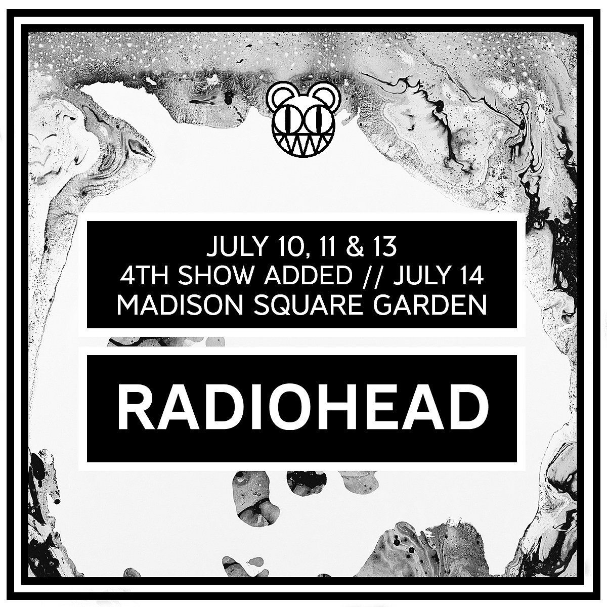 Radiohead MSG flyer