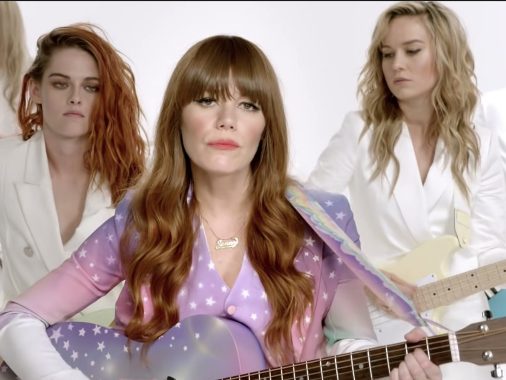 Kristen Stewart, Brie Larson, Anne Hathaway in Jenny Lewis' "Just One of the Guys" video
