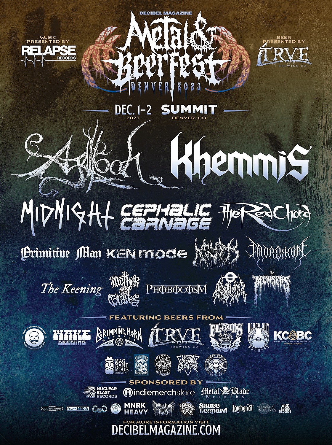 Decibel Fest Denver 2023 lineup: Agalloch, The Keening (SubRosa