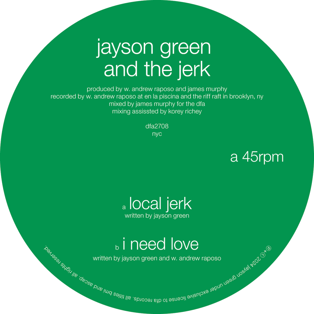 jayson greene & the jerk dfa 12